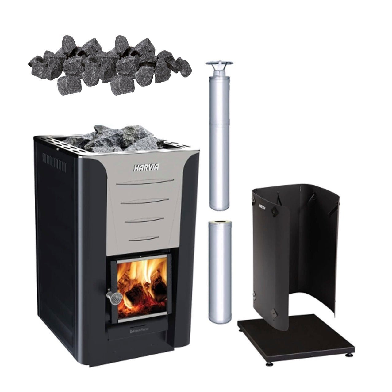 HARVIA Harvia Pro 20 Premium Wood-Burning Sauna Heater Stove Package - Wood-Burning Sauna Heater