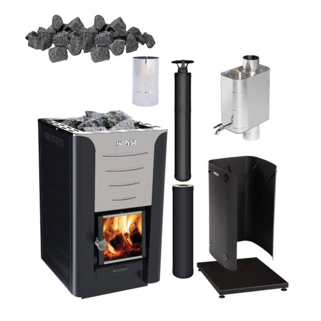 HARVIA Harvia Pro 20 WH Wood Burning Sauna Stove Package 24kW - Wood-Burning Sauna Heater