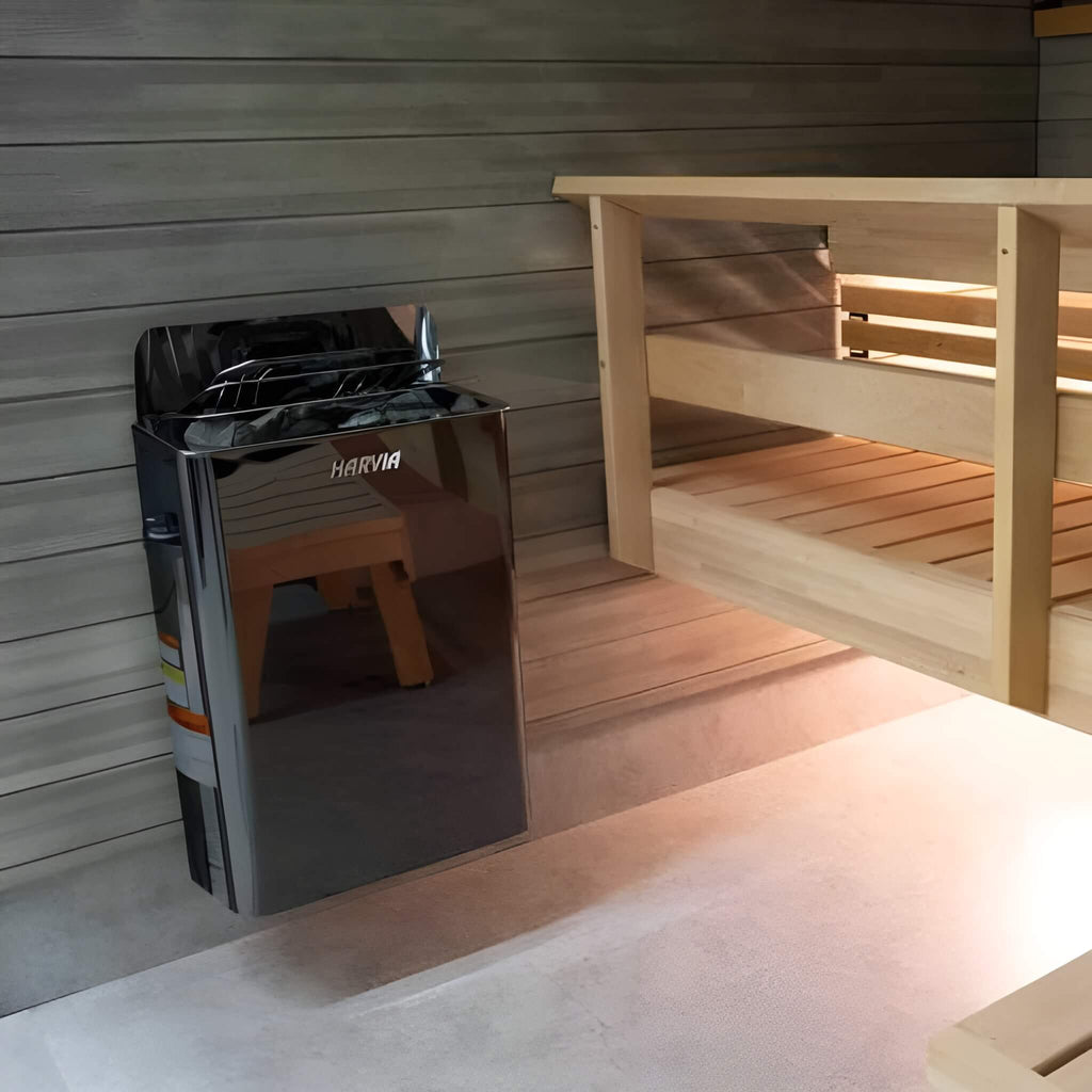 HARVIA Harvia The Wall Stainless Steel Built-In Wall Mount Electric Sauna Heater Package - Electric Sauna Heaters