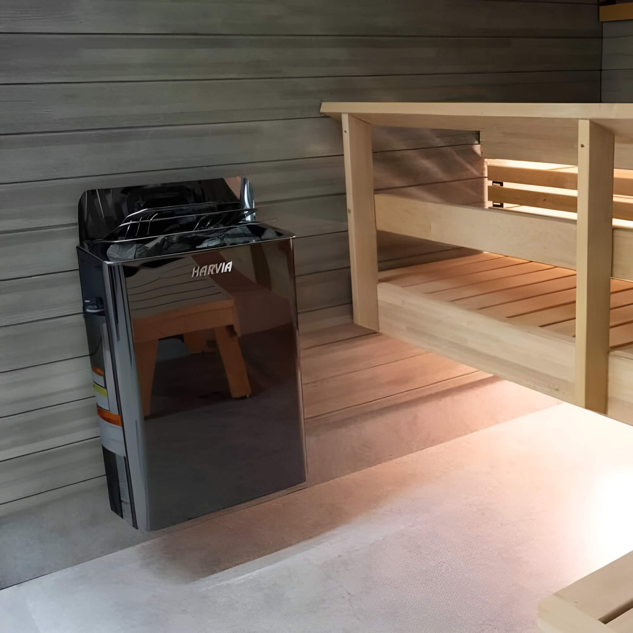 HARVIA Harvia The Wall Stainless Steel Built-In Wall Mount Electric Sauna Heater Package - Electric Sauna Heaters