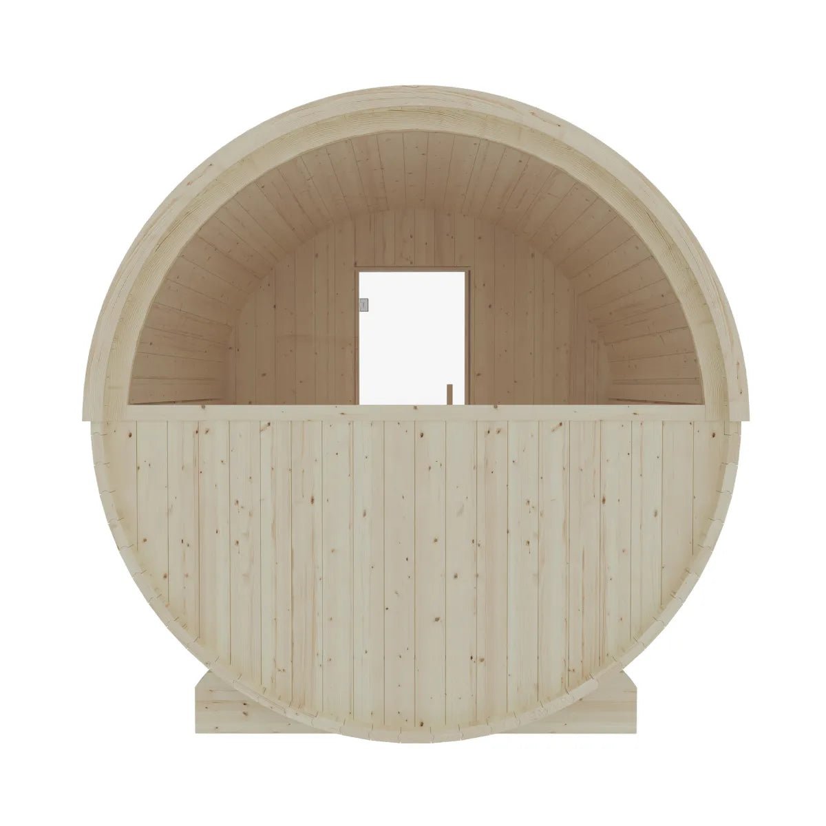 Finnish Sauna Builders Helsinki Finnish Barrel Sauna with Terrace and WiFi Heater By Finnish Sauna Builders - Traditional Sauna