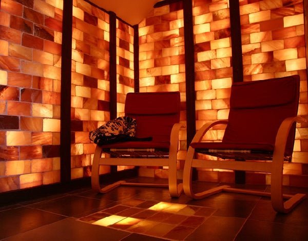 Black Tai Salt Co. Himalayan Salt Room 4' x 4' Surface Area - 16 Sq feet - 8"x8"x2" - Sauna Accessories