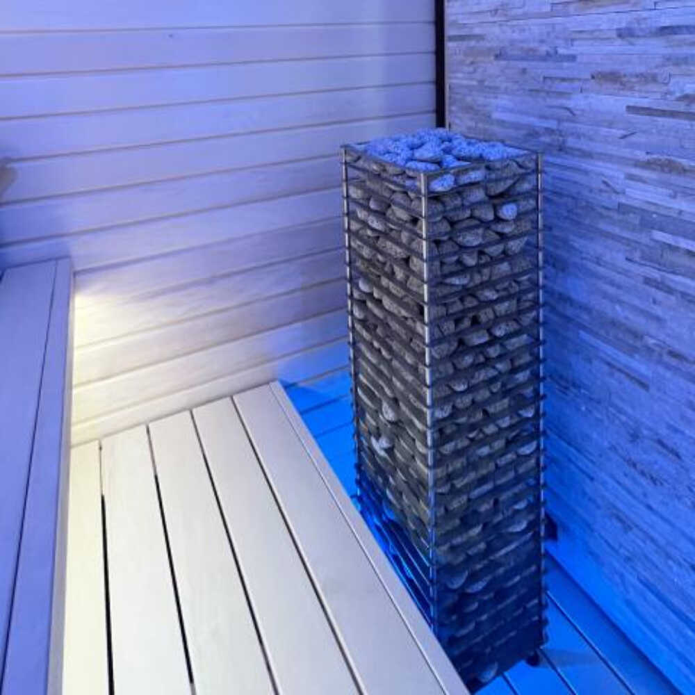 HUUM HUUM Cliff Slim Electric Stainless Steel Sauna Heater Package - Sauna Heaters