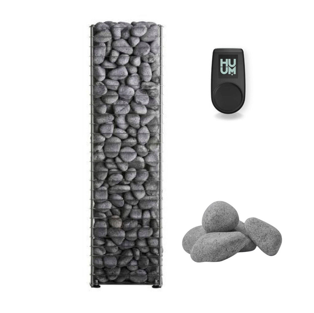 HUUM HUUM Cliff Slim Electric Stainless Steel Sauna Heater Package - Sauna Heaters