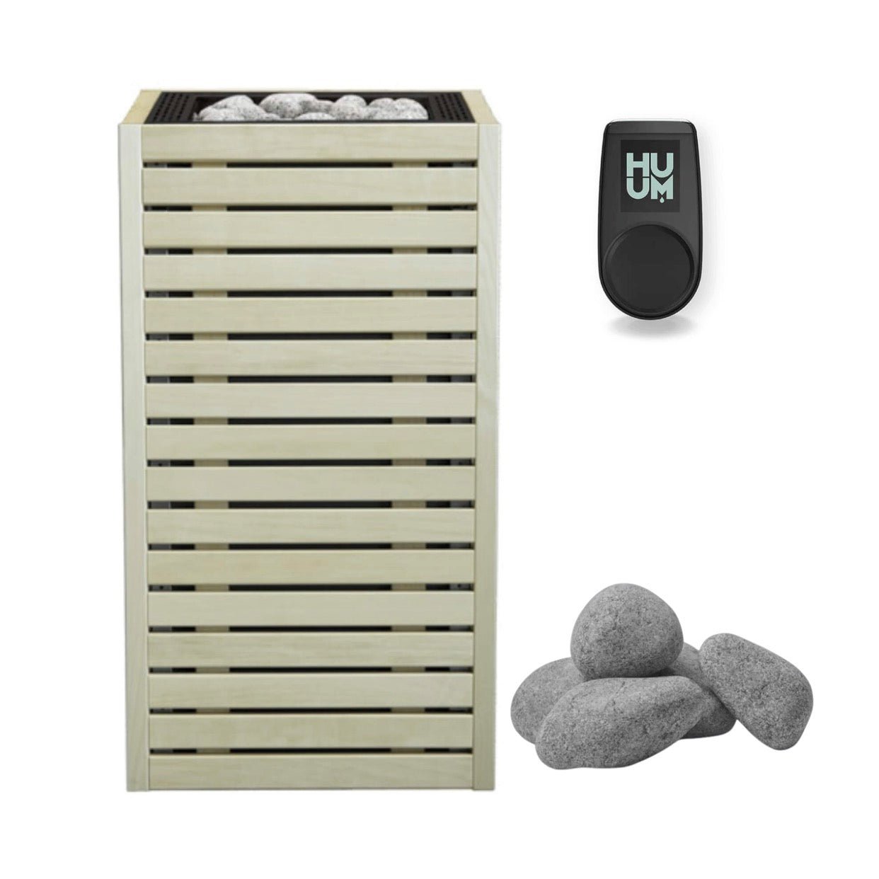 HUUM HUUM Core Aspen Wood Exterior Sauna Heater Package - Electric Sauna Heaters