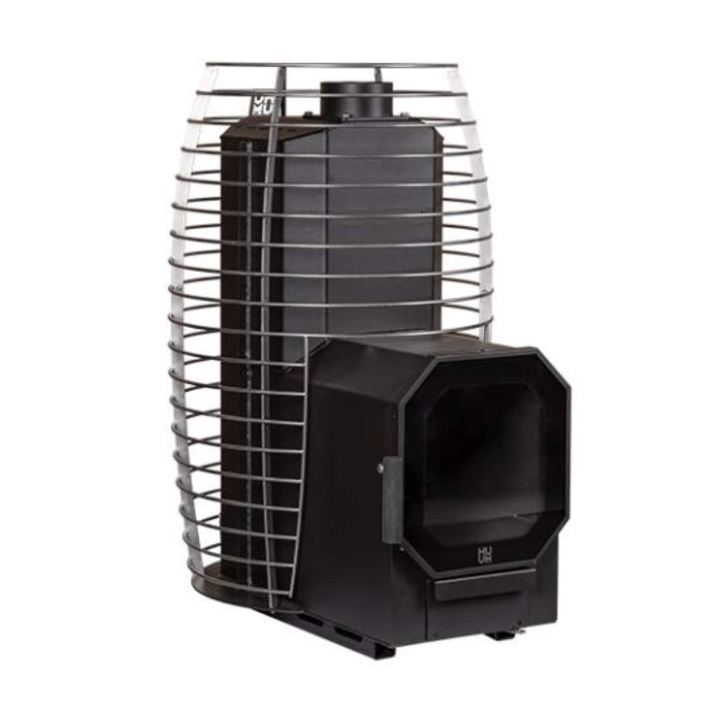 HUUM HUUM Hive Flow LS Wood-Burning Sauna Stove 9.8KW With Firebox Extension & Sauna Stones - Wood-Burning Sauna Heater
