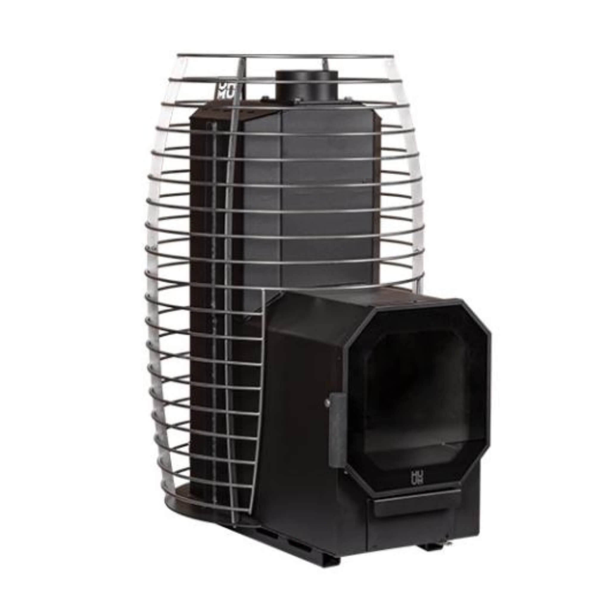 HUUM HUUM Hive Flow LS Wood-Burning Sauna Stove 9.8KW With Firebox Extension & Sauna Stones - Wood-Burning Sauna Heater