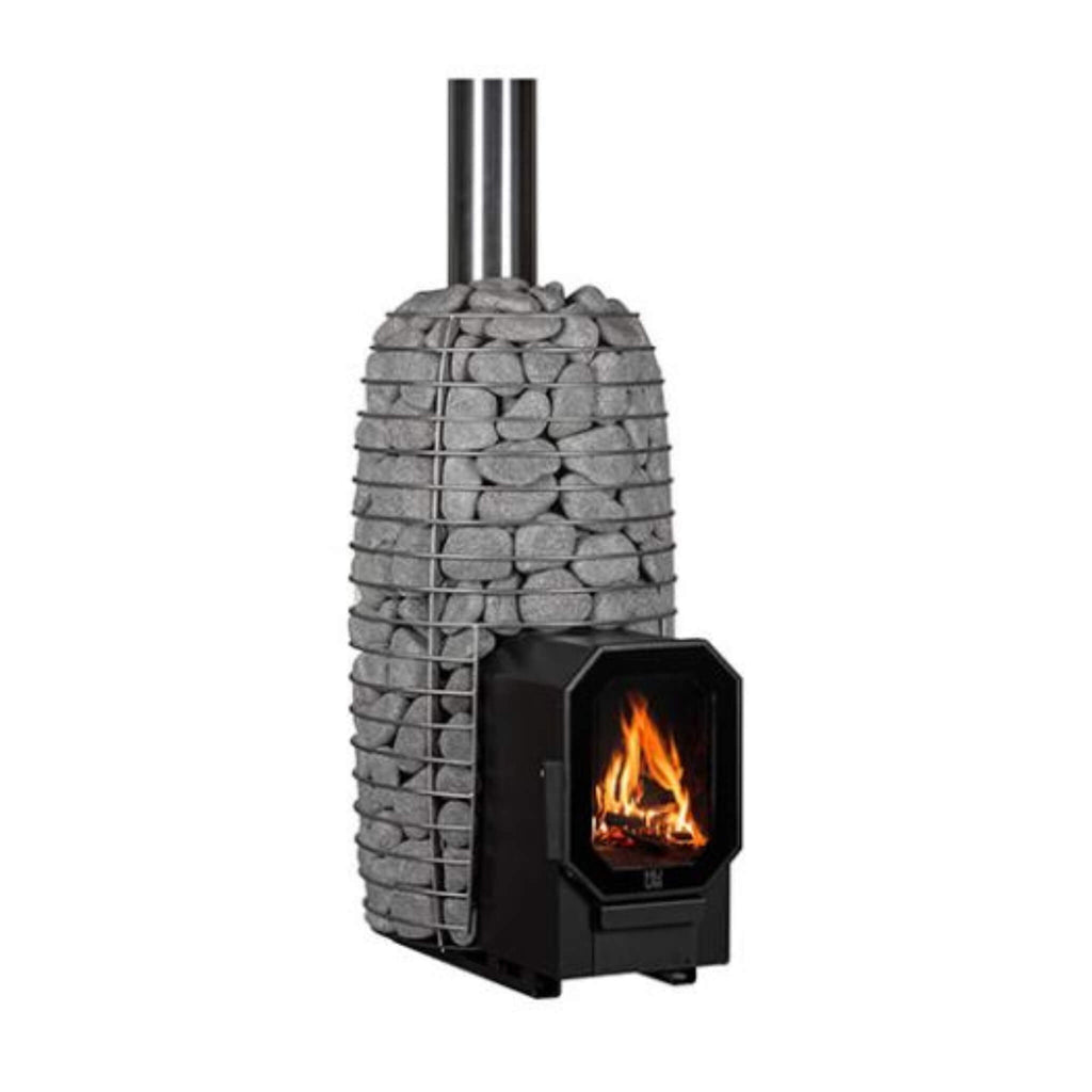 HUUM HUUM Hive Flow Mini LS Wood-Burning Sauna Stove 8.5KW With Firebox Extension & Sauna Stones - Wood-Burning Sauna Heater