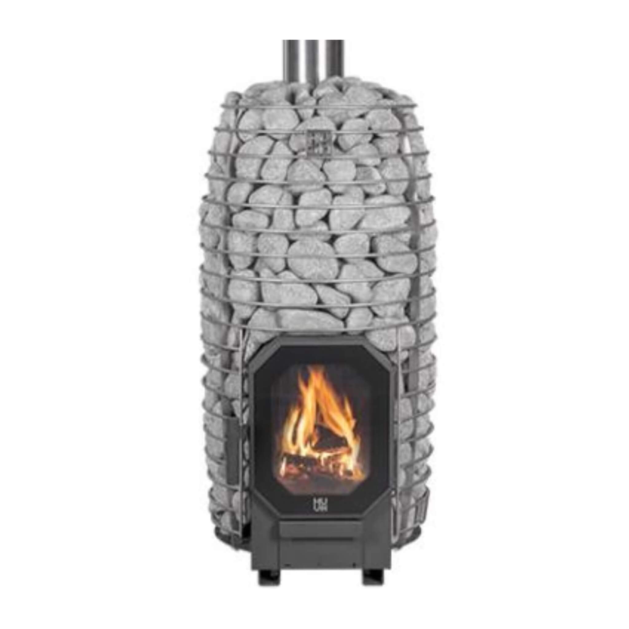 HUUM HUUM Hive Flow Mini Wood-Burning Sauna Stove 8.5KW With Ash Drawer & Sauna Stones - Wood-Burning Sauna Heater