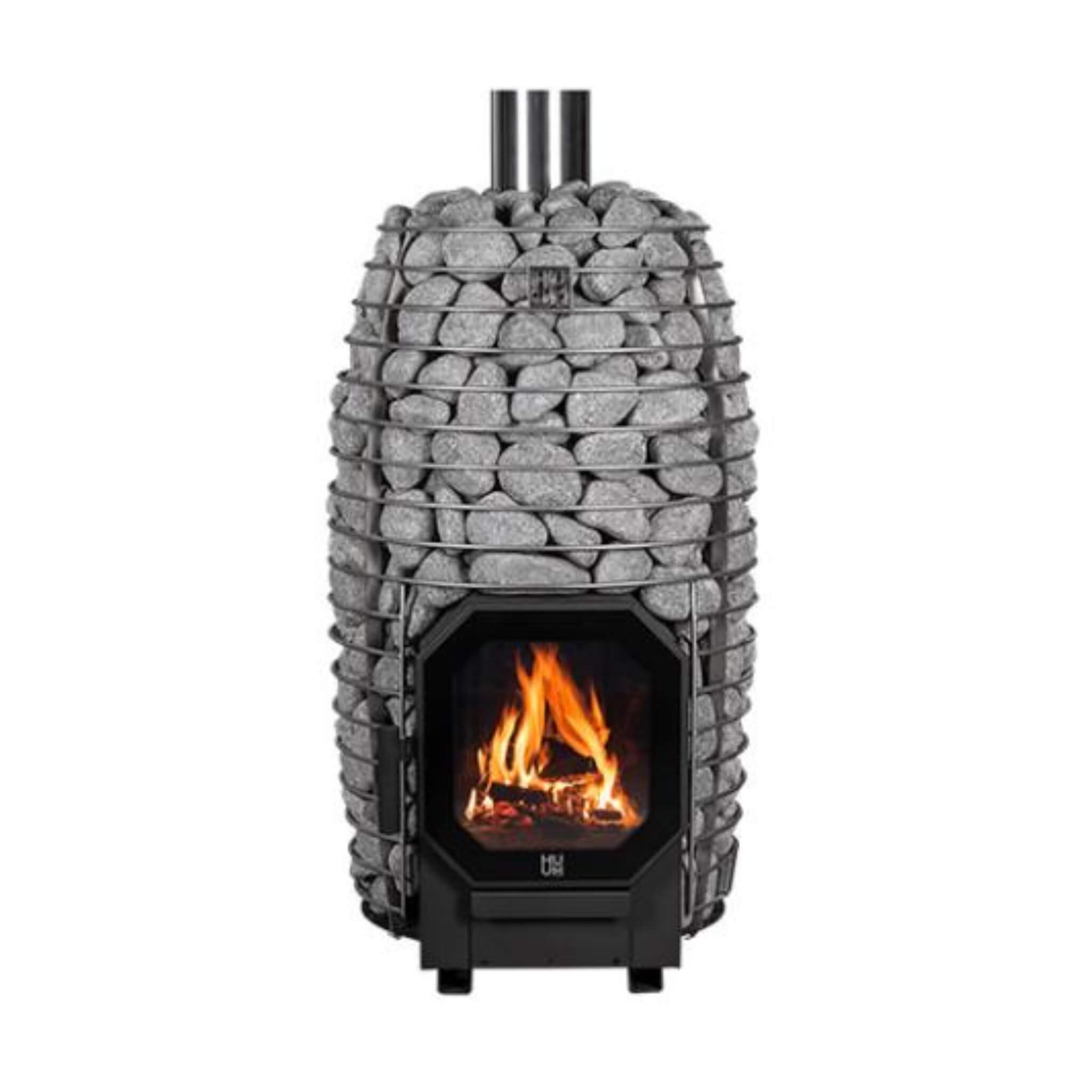 HUUM HUUM Hive Flow Wood-Burning Sauna Stove 9.8KW With Sauna Stones - Wood-Burning Sauna Heater