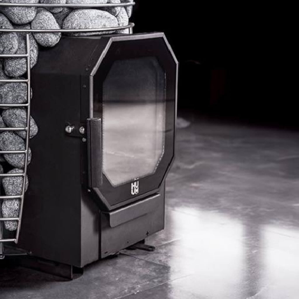 HUUM HUUM Hive Flow Wood-Burning Sauna Stove 9.8KW With Sauna Stones - Wood-Burning Sauna Heater