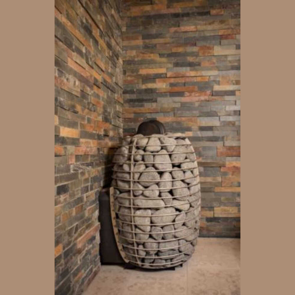 HUUM HUUM Hive Wood LS Sauna Stove 17KW With Firebox Extension & Sauna Stones - Wood-Burning Sauna Heater