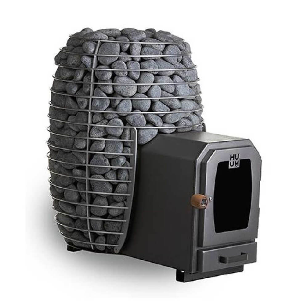 HUUM HUUM Hive Wood LS Sauna Stove 17KW With Firebox Extension & Sauna Stones - Wood-Burning Sauna Heater