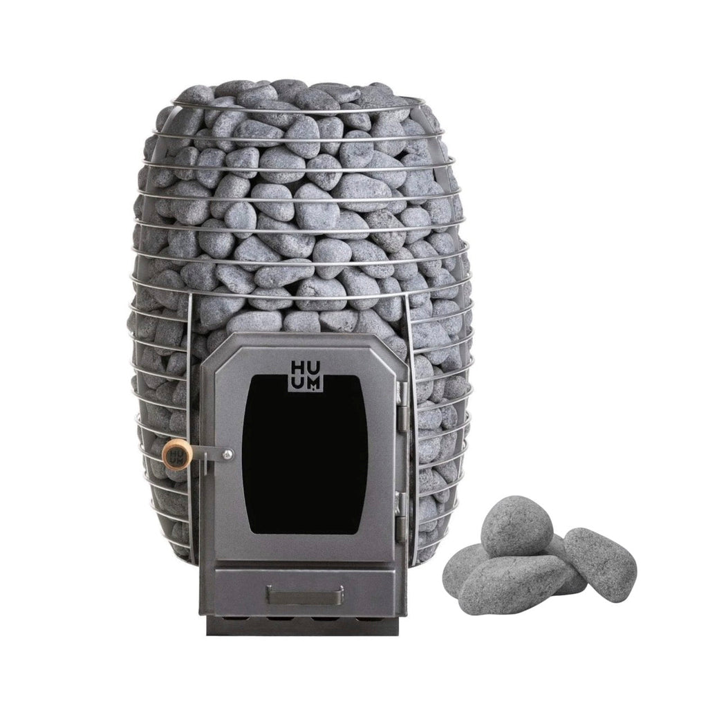 HUUM HUUM Hive Wood Series Stainless Steel Sauna Stove With Sauna Stones - Wood-Burning Sauna Heater