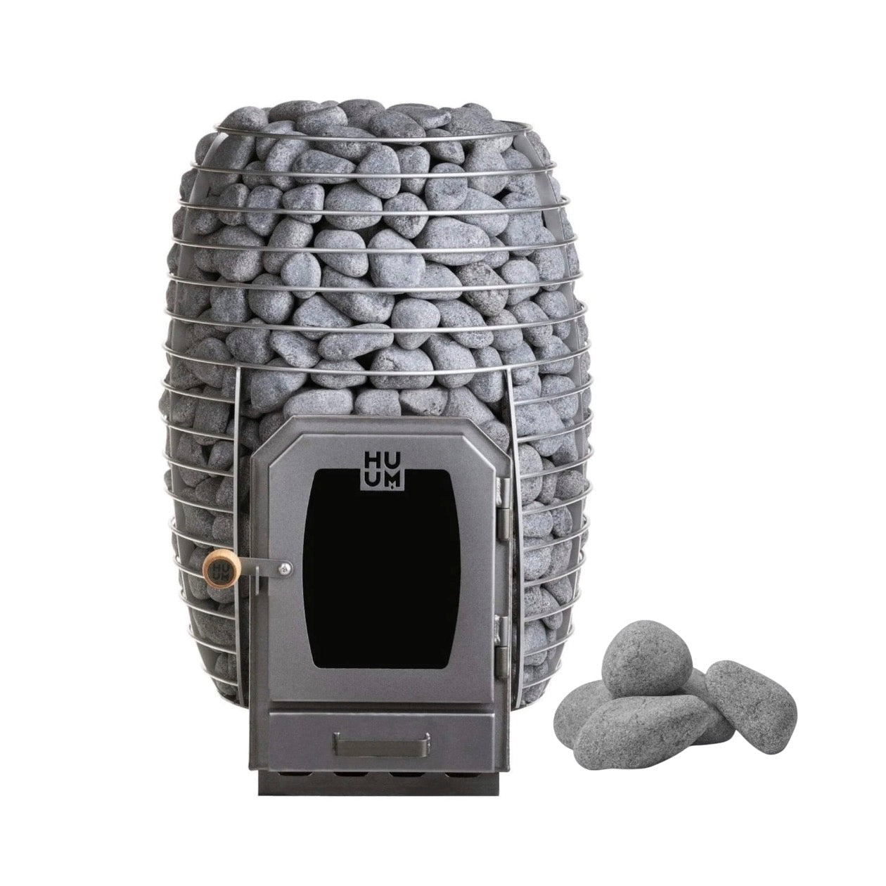 HUUM HUUM Hive Wood Series Stainless Steel Sauna Stove With Sauna Stones - Wood-Burning Sauna Heater
