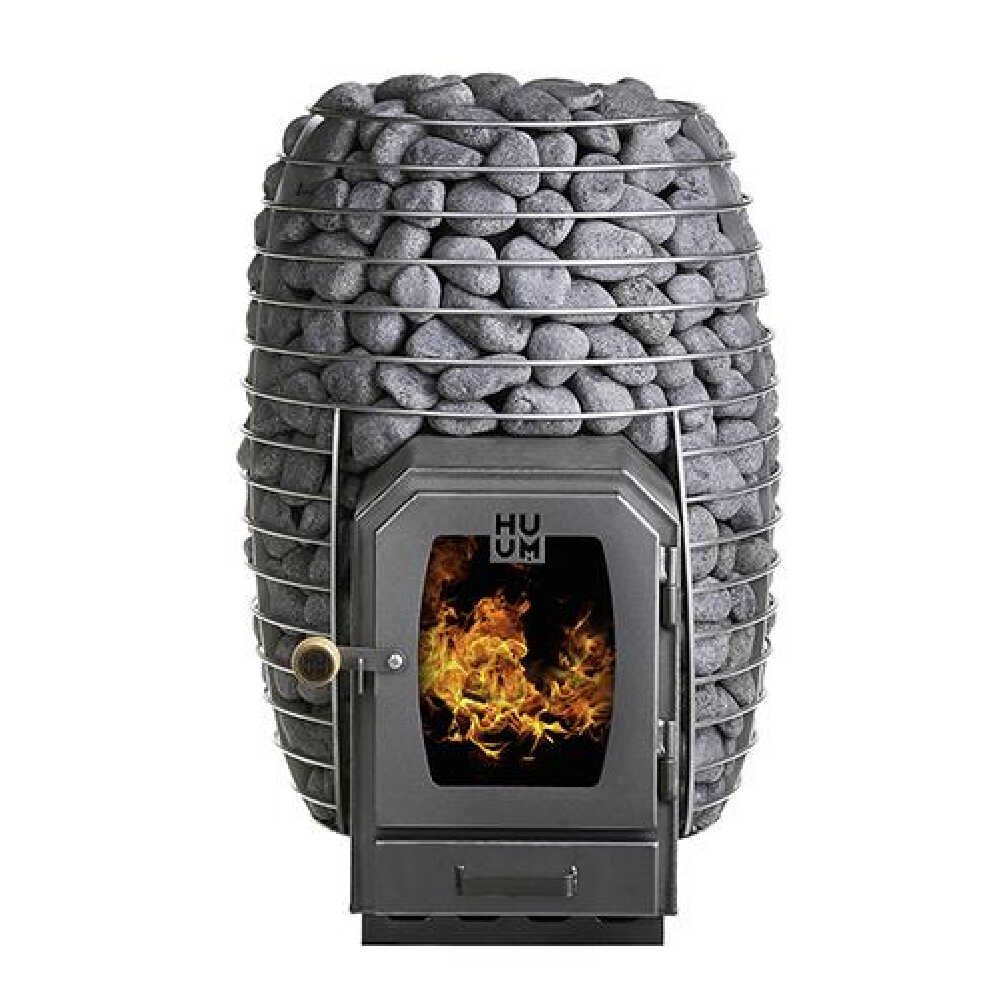 HUUM HUUM Hive Wood Series Stainless Steel Sauna Stove With Sauna Stones - Wood-Burning Sauna Heater