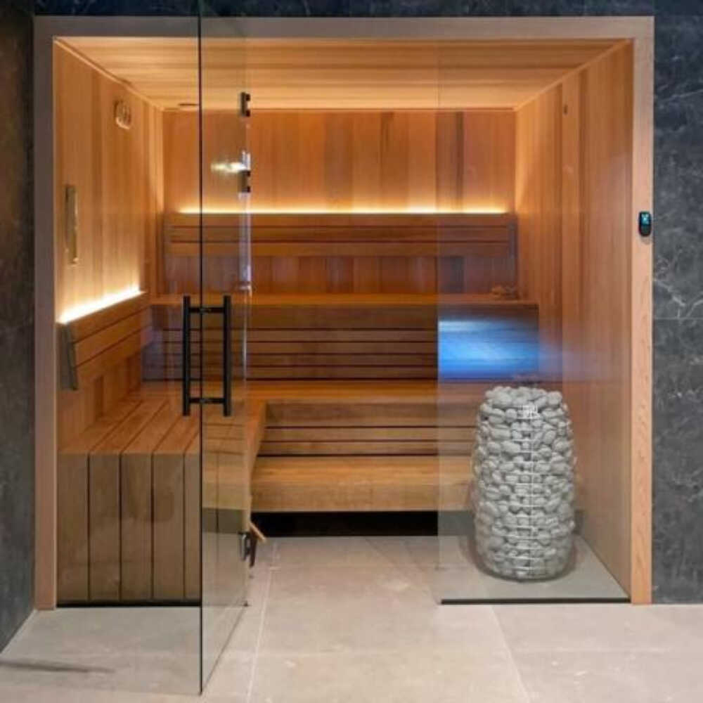 HUUM HUUM Hive Mini Floor Mount Traditional Steel Electric Sauna Heater Package - Electric Sauna Heaters