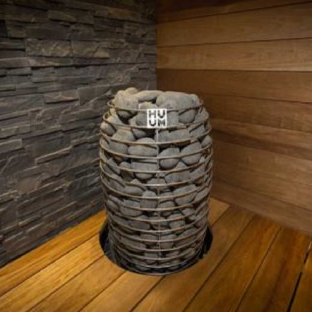 HUUM HUUM Hive Mini Floor Mount Traditional Steel Electric Sauna Heater Package - Electric Sauna Heaters