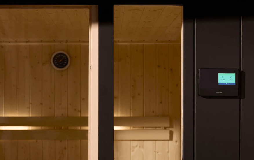 Kohler Kohler C1 Indoor Graphite Gray Freestanding Alcove Design Sauna Kit - Traditional Sauna