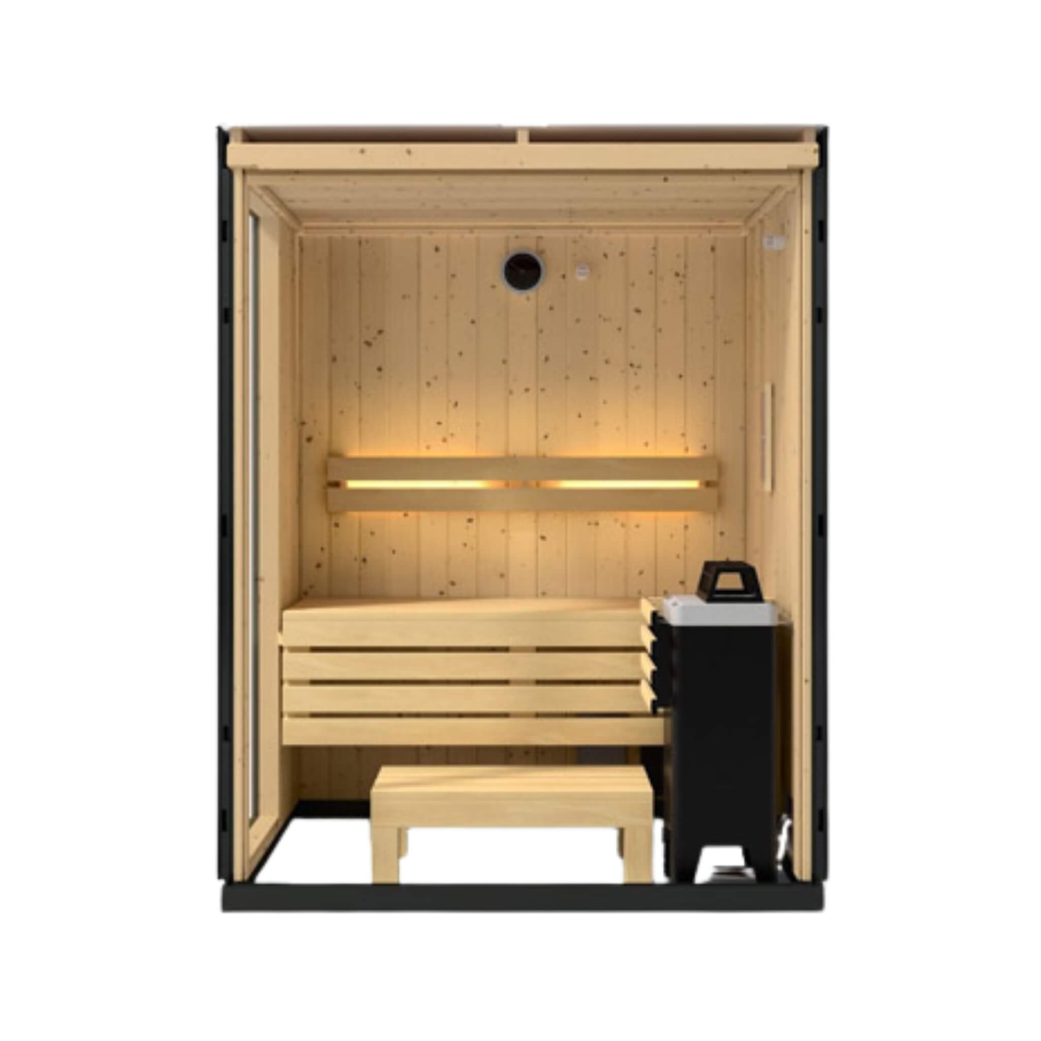 Kohler Kohler C1 Indoor Graphite Gray Freestanding Alcove Design Sauna Kit - Traditional Sauna