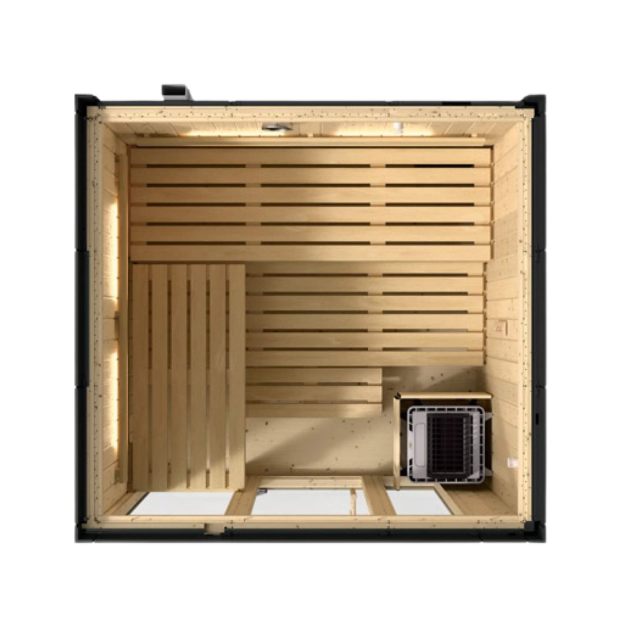 Kohler Kohler C1 Indoor Graphite Gray Freestanding Alcove Design Sauna Kit - Traditional Sauna