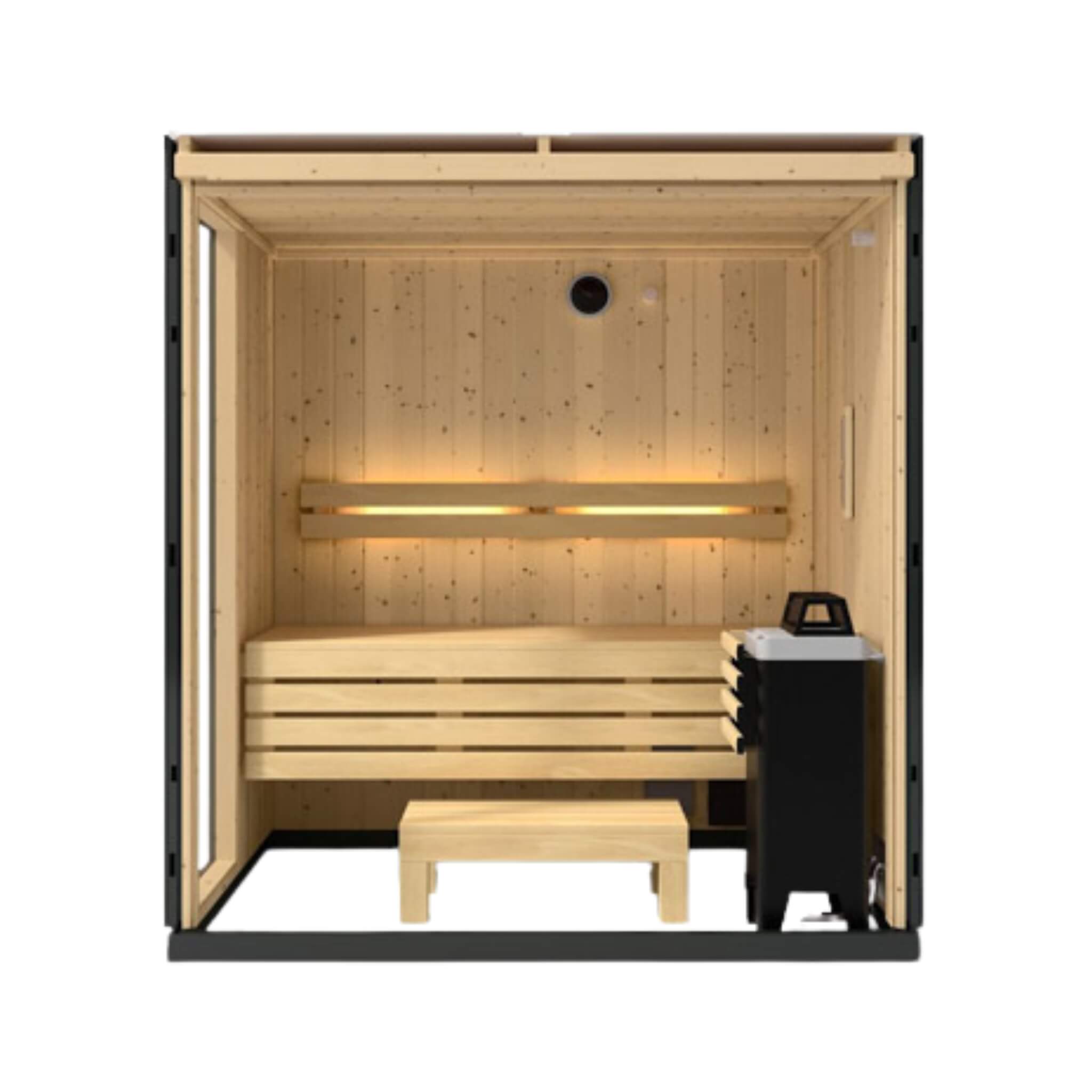 Kohler Kohler C1 Indoor Graphite Gray Freestanding Alcove Design Sauna Kit - Traditional Sauna