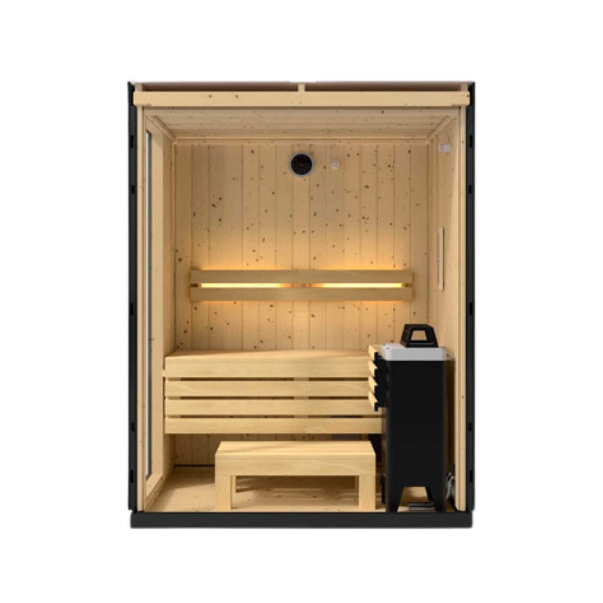 Kohler Kohler C1 Indoor Graphite Gray Freestanding Alcove Design Sauna Kit - Traditional Sauna