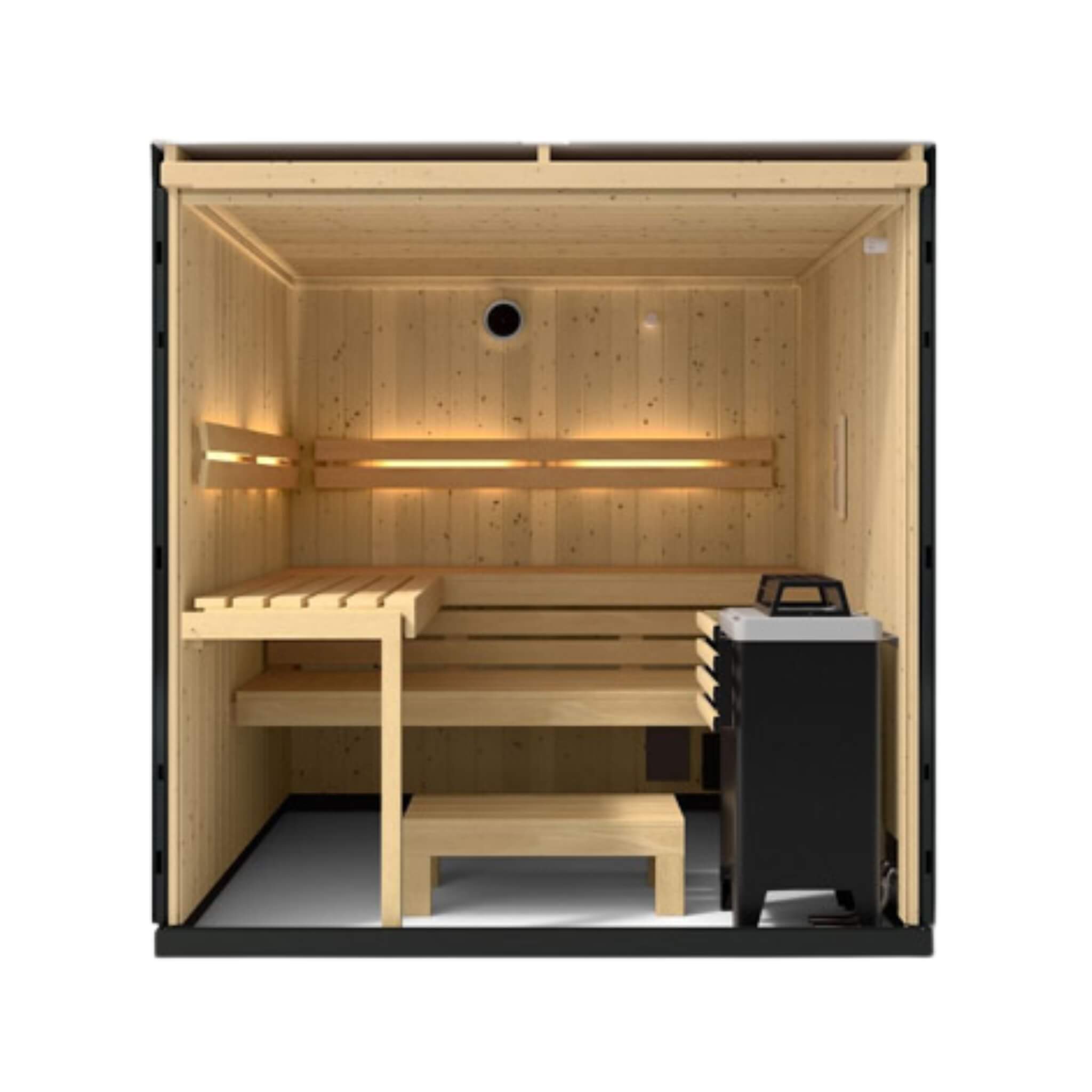 Kohler Kohler C1 Indoor Graphite Gray Freestanding Alcove Design Sauna Kit - Traditional Sauna