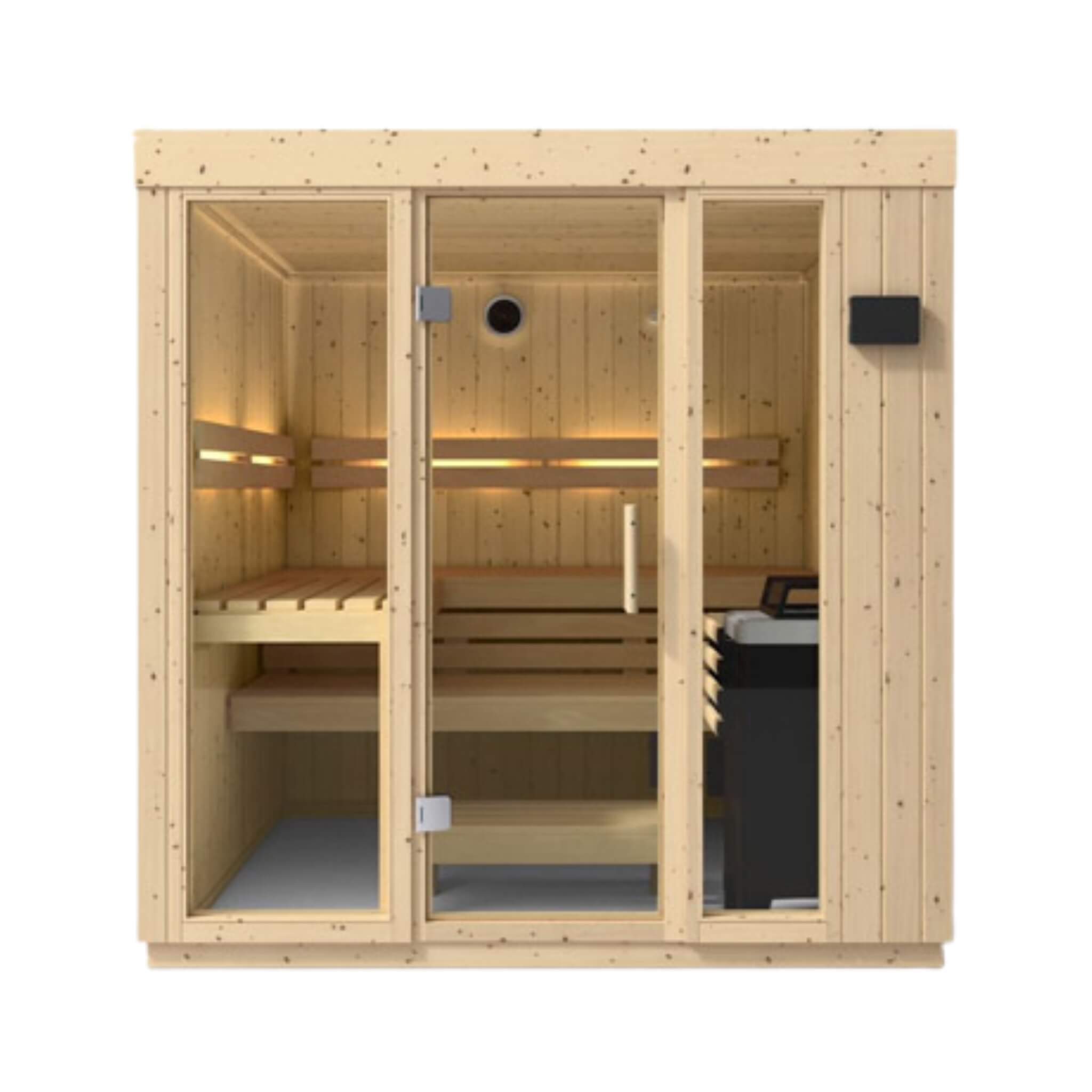 Kohler Kohler C1 Luxury Indoor Scandinavian Spruce Home Sauna Kit - Traditional Sauna
