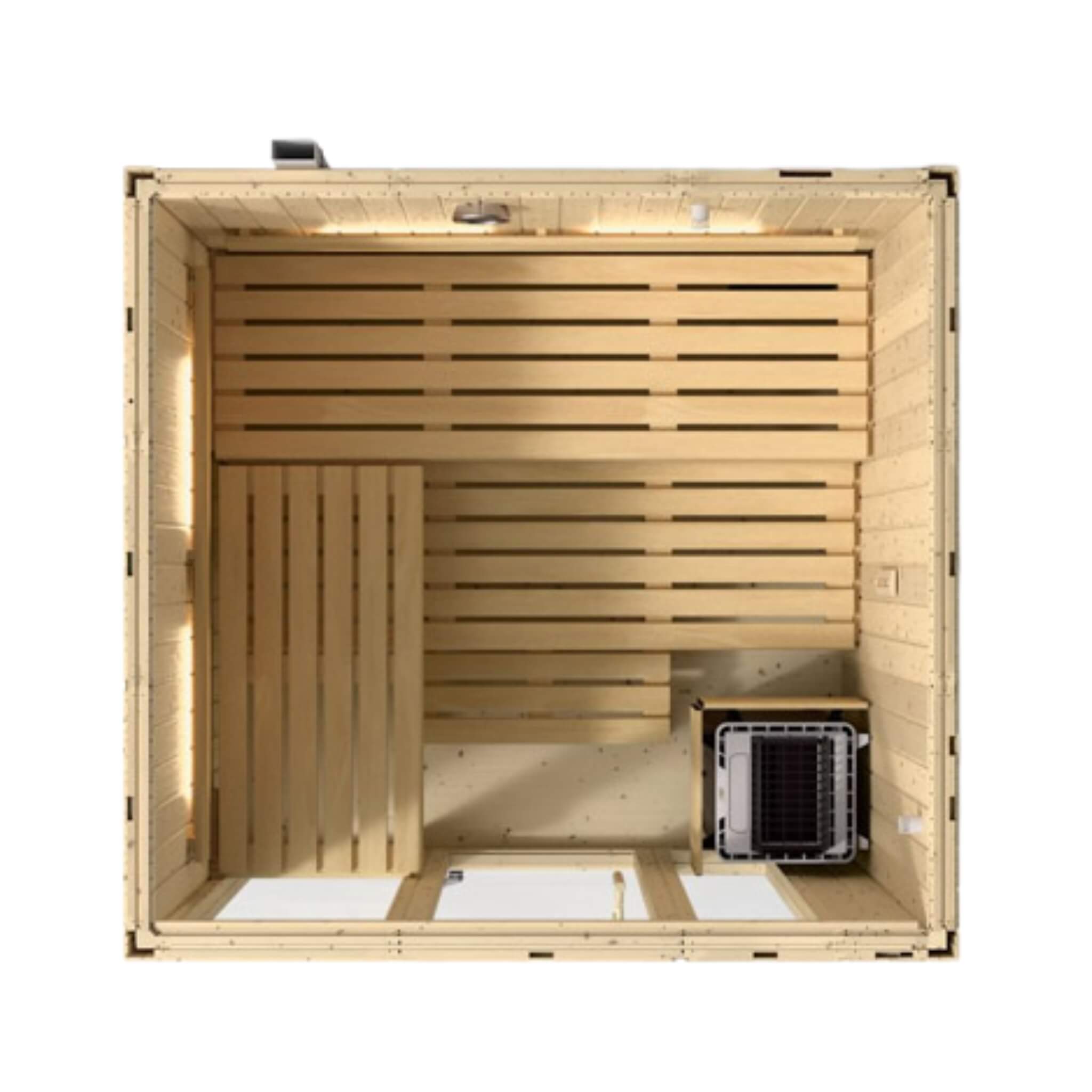 Kohler Kohler C1 Luxury Indoor Scandinavian Spruce Home Sauna Kit - Traditional Sauna