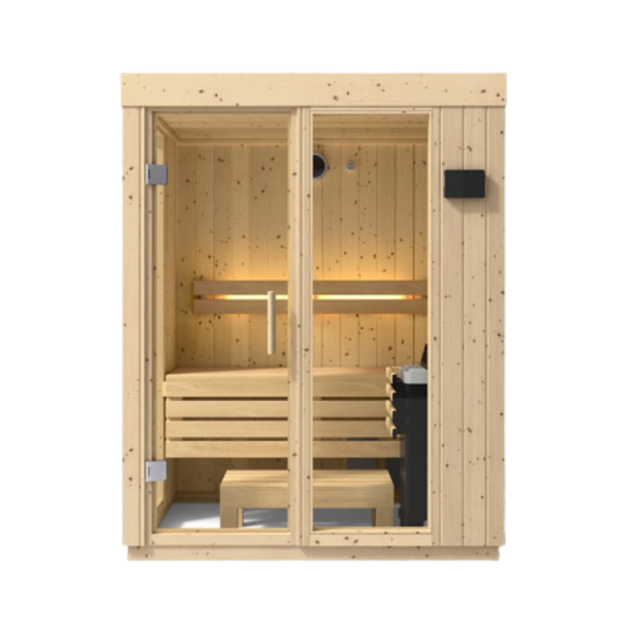 Kohler Kohler C1 Luxury Indoor Scandinavian Spruce Home Sauna Kit - Traditional Sauna