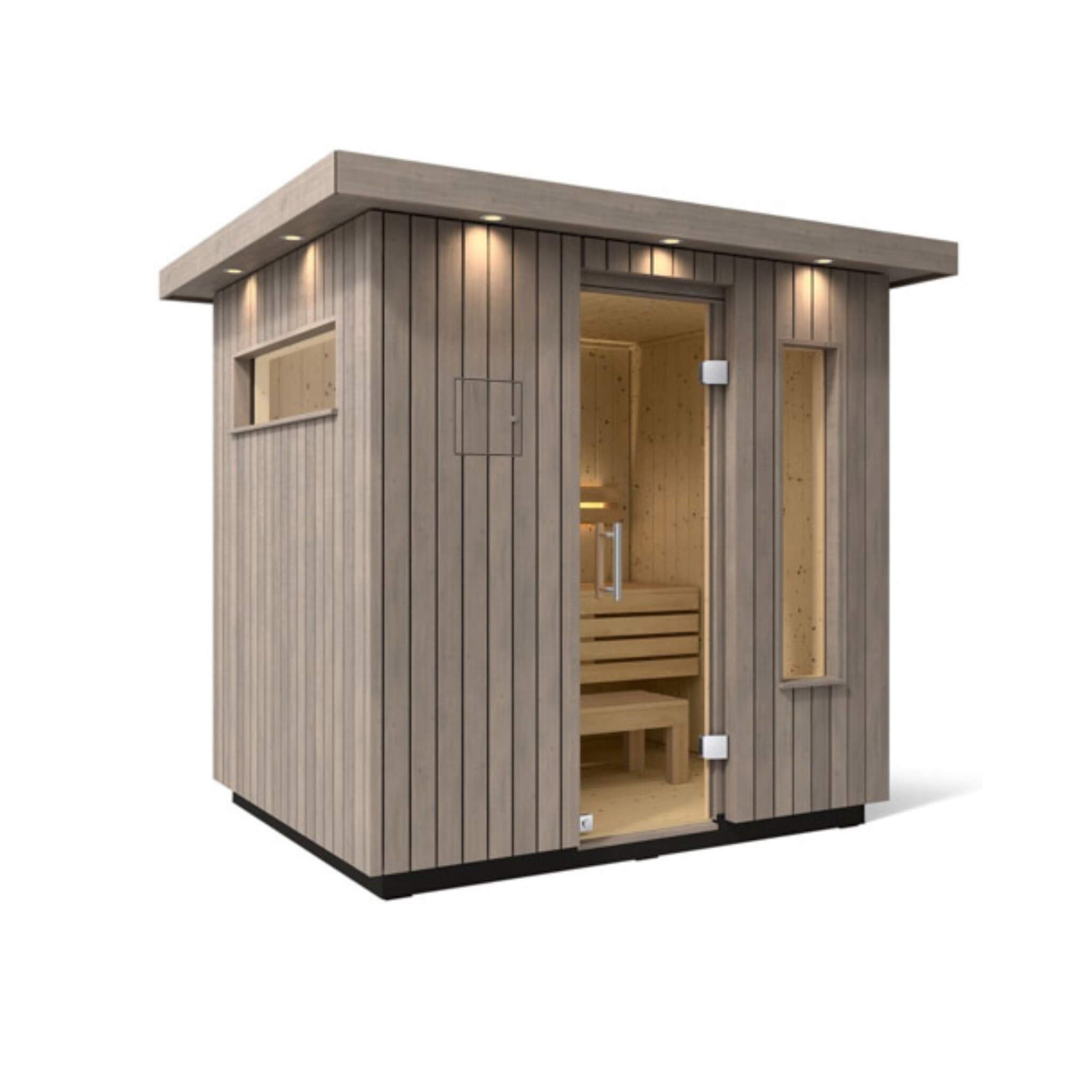 Kohler Kohler C2 Outdoor Weathered Gray Spruce Sauna Kit - Traditional Sauna