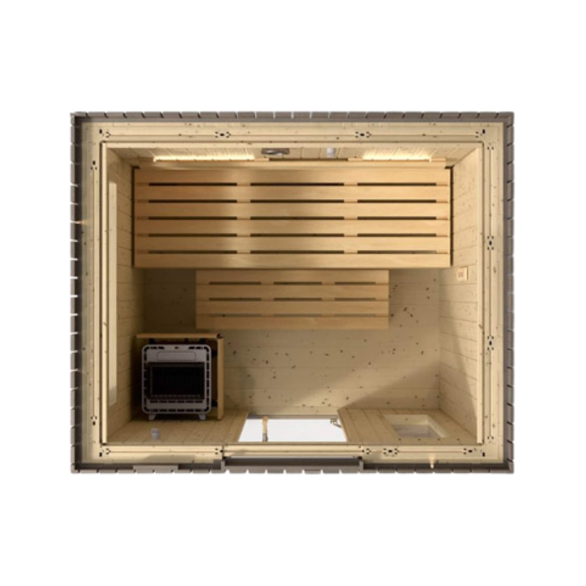 Kohler Kohler C2 Outdoor Weathered Gray Spruce Sauna Kit - Traditional Sauna