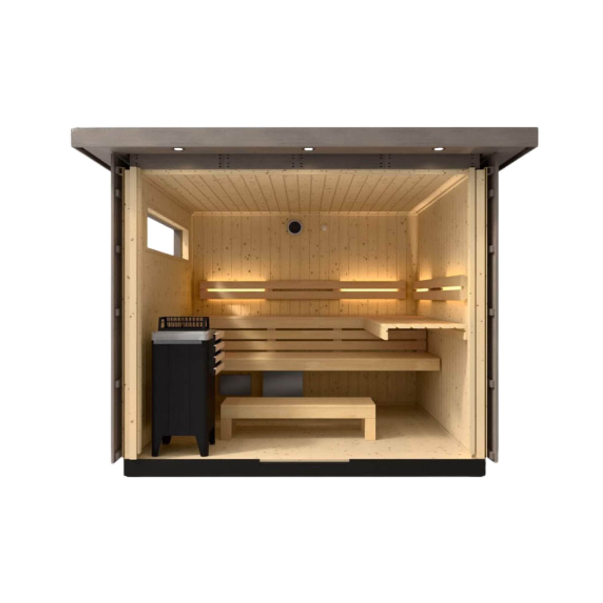 Kohler Kohler C2 Outdoor Weathered Gray Spruce Sauna Kit - Traditional Sauna