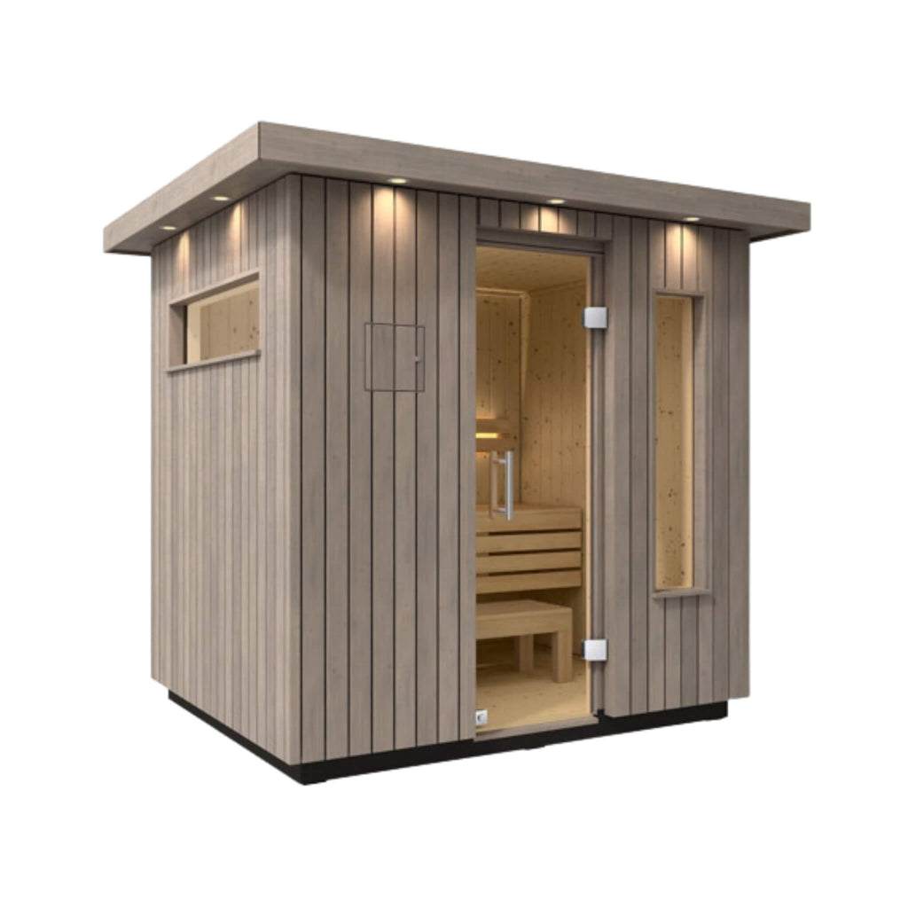 Kohler Kohler C2 Outdoor Weathered Gray Spruce Sauna Kit - Traditional Sauna