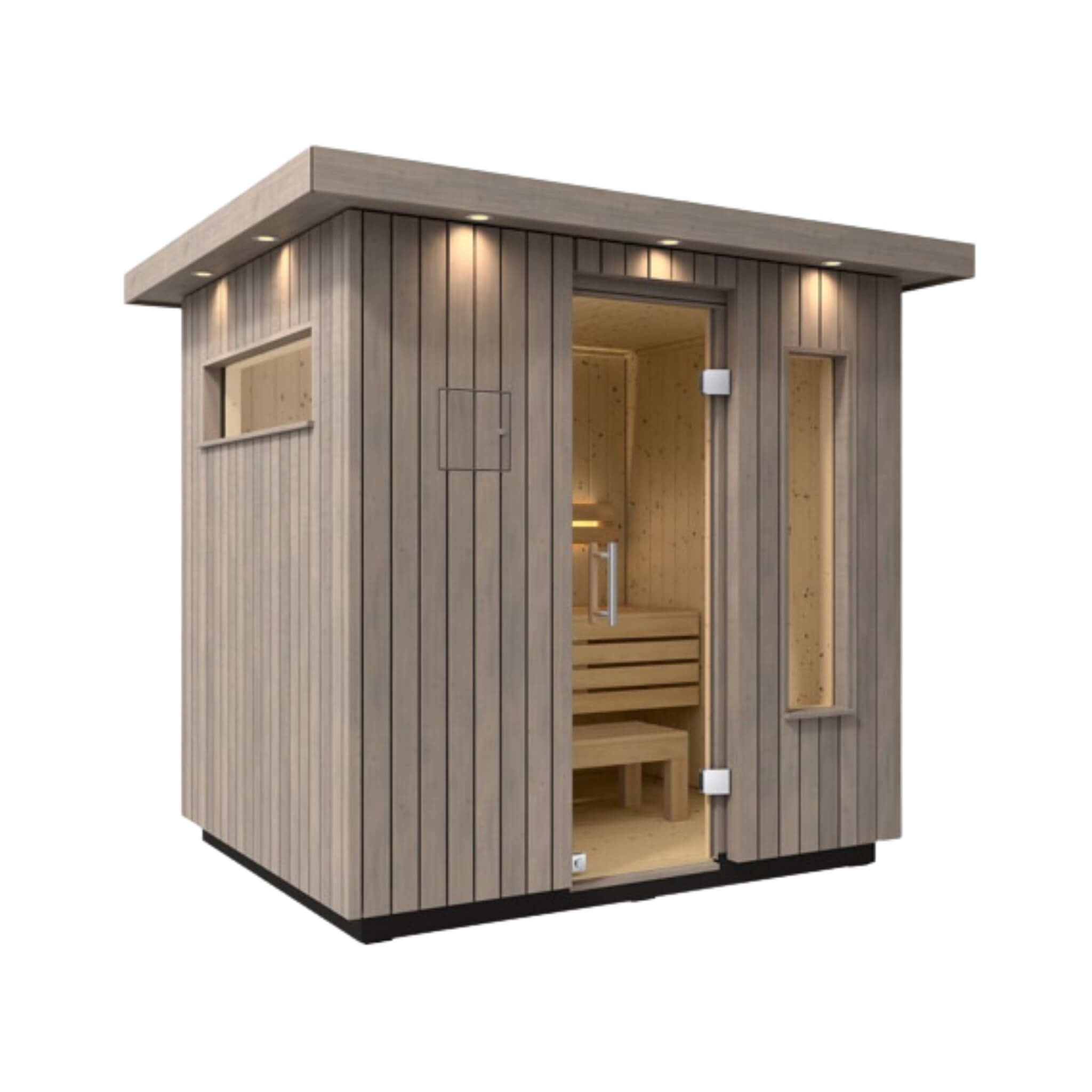 Kohler Kohler C2 Outdoor Weathered Gray Spruce Sauna Kit - Traditional Sauna