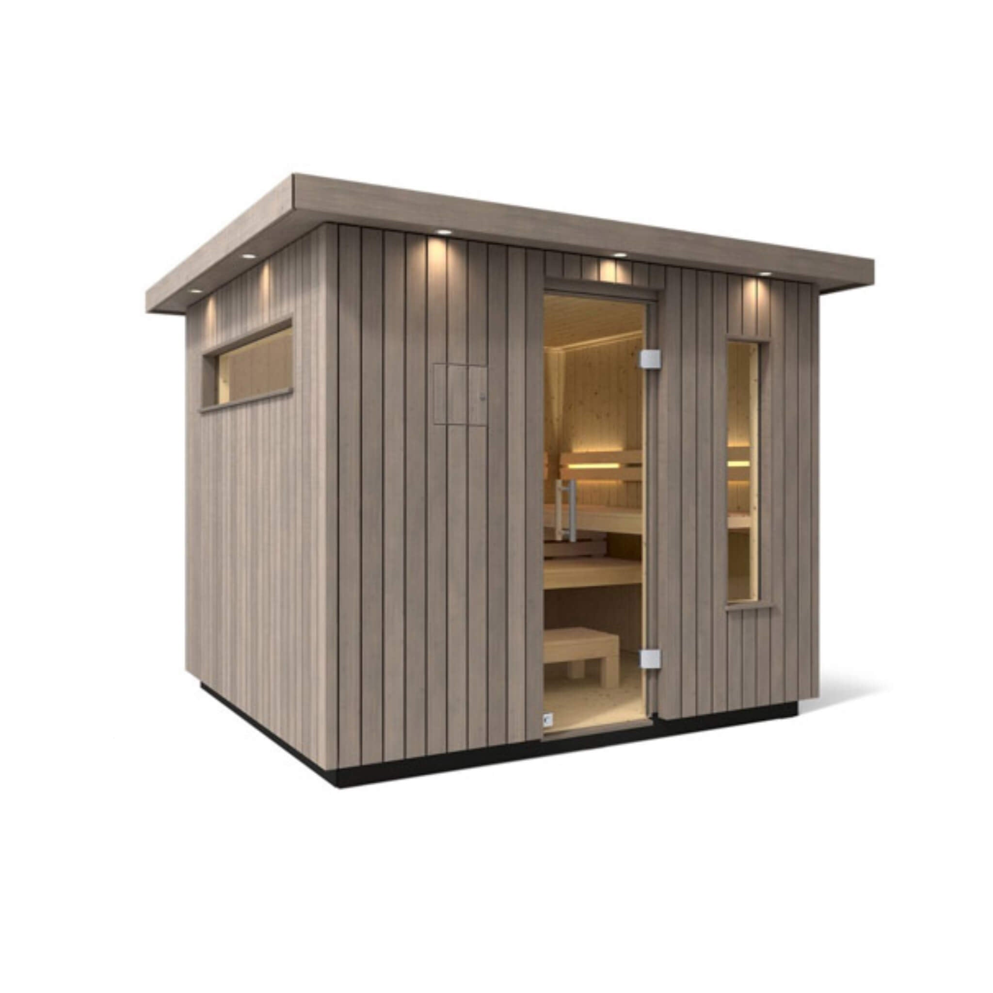 Kohler Kohler C2 Outdoor Weathered Gray Spruce Sauna Kit - Traditional Sauna