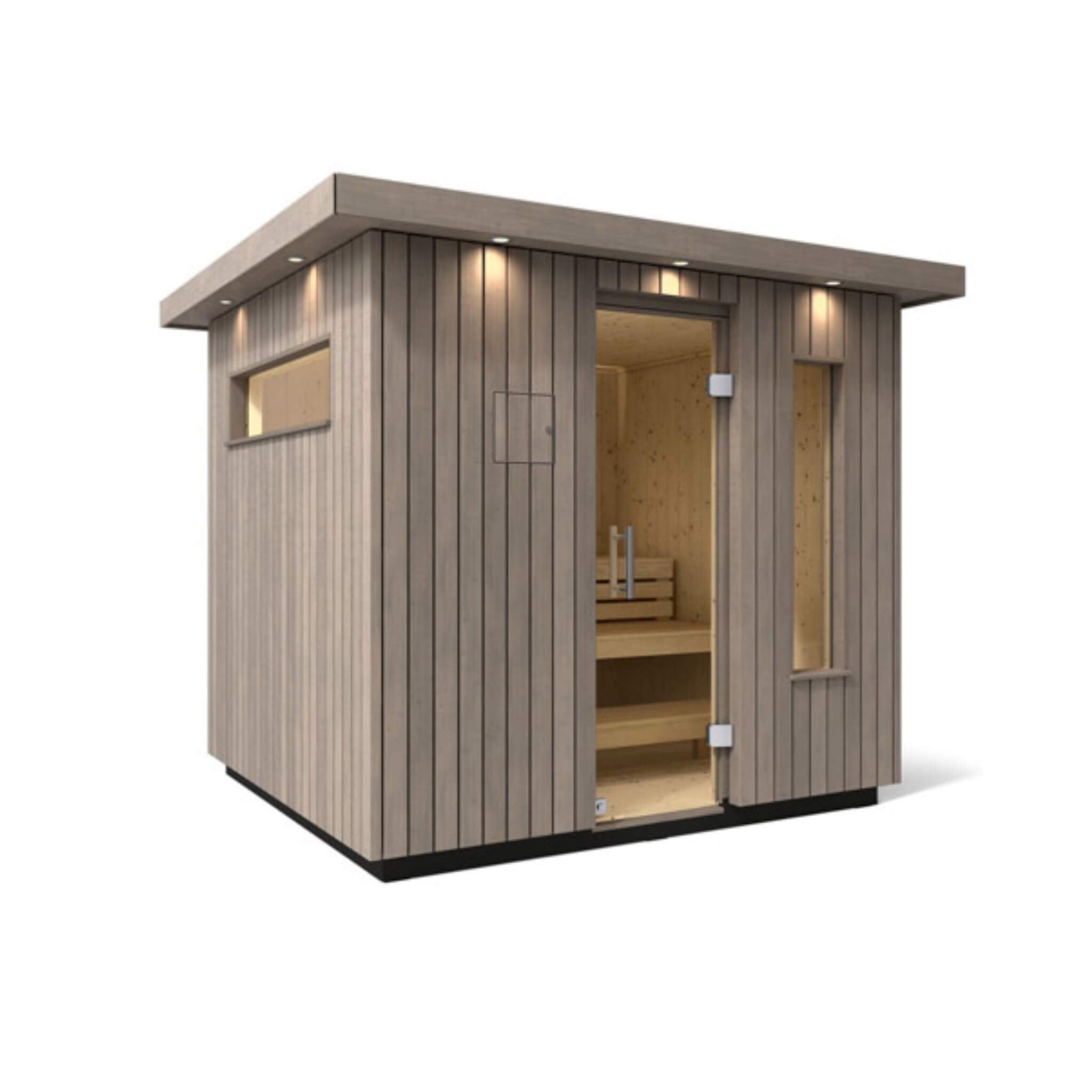 Kohler Kohler C2 Outdoor Weathered Gray Spruce Sauna Kit - Traditional Sauna