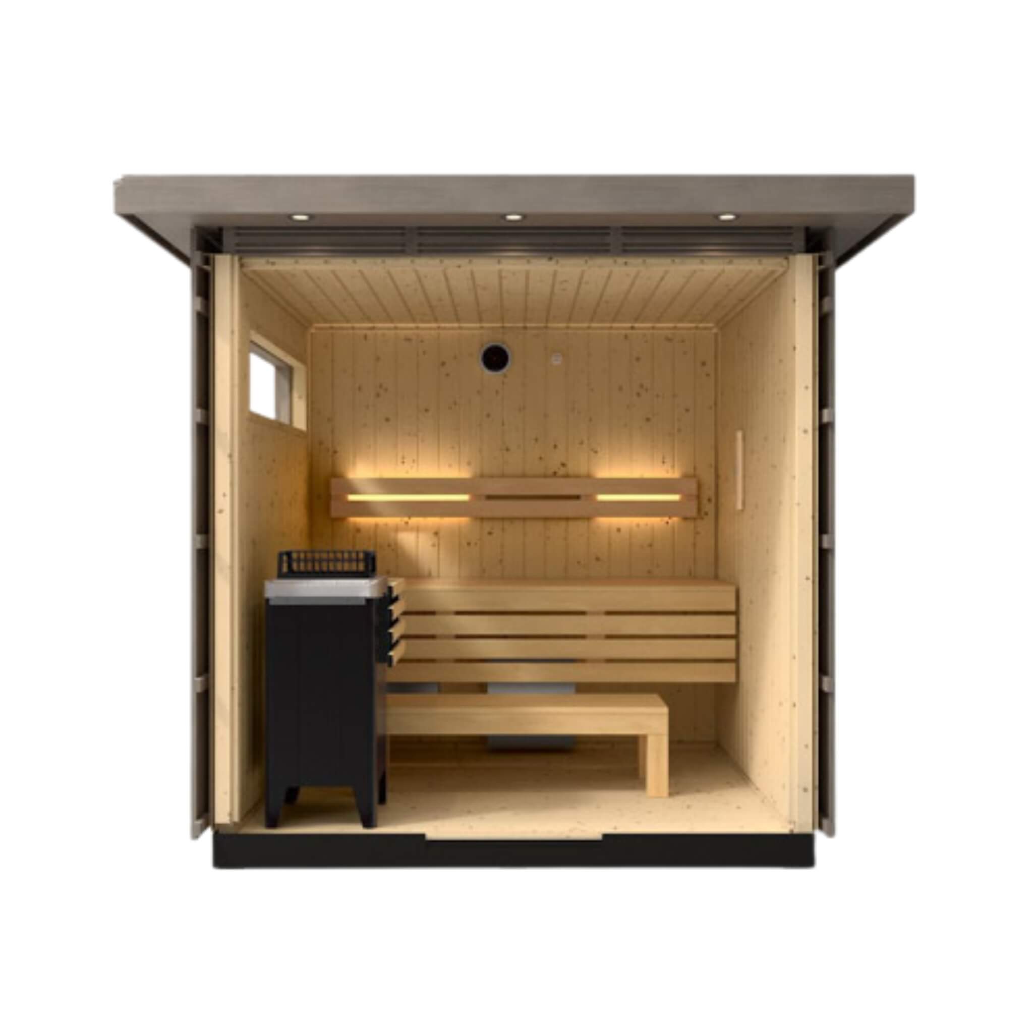 Kohler Kohler C2 Outdoor Weathered Gray Spruce Sauna Kit - Traditional Sauna