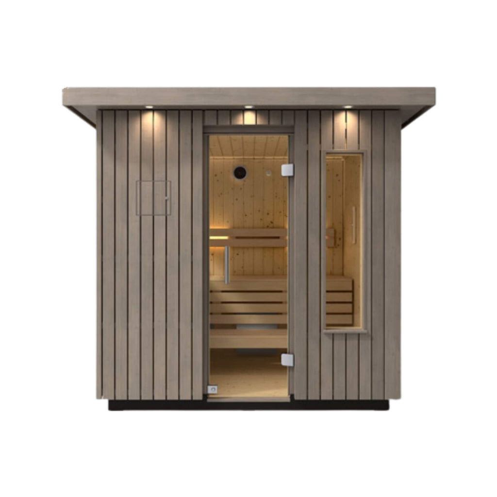 Kohler Kohler C2 Outdoor Weathered Gray Spruce Sauna Kit - Traditional Sauna
