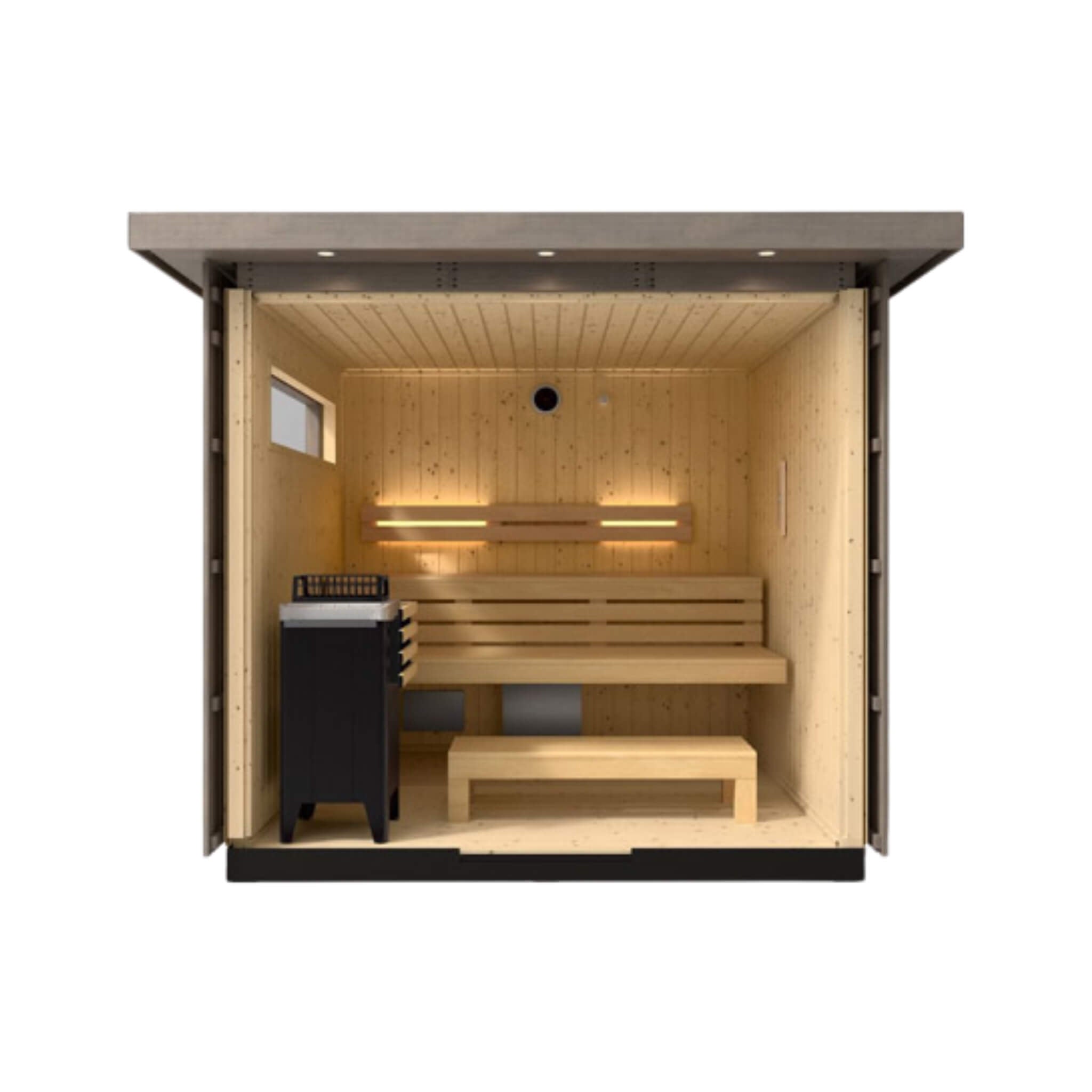 Kohler Kohler C2 Outdoor Weathered Gray Spruce Sauna Kit - Traditional Sauna