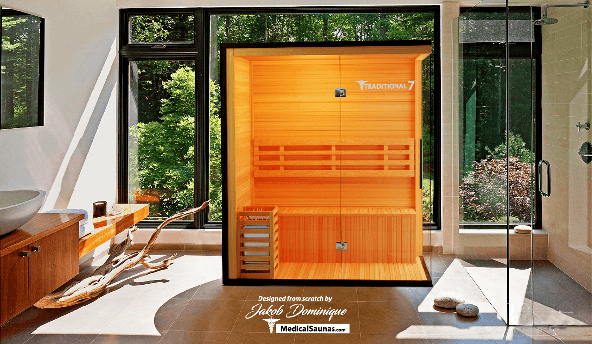 Medical Sauna 3 Person Home Steam Sauna | Traditional 7™ - Traditional Sauna