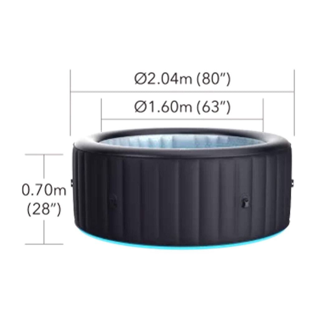 MSpa MSpa Aurora Urban Series 6-Person Inflatable Round Hot Tub With Hydro Massage - Hot Tubs