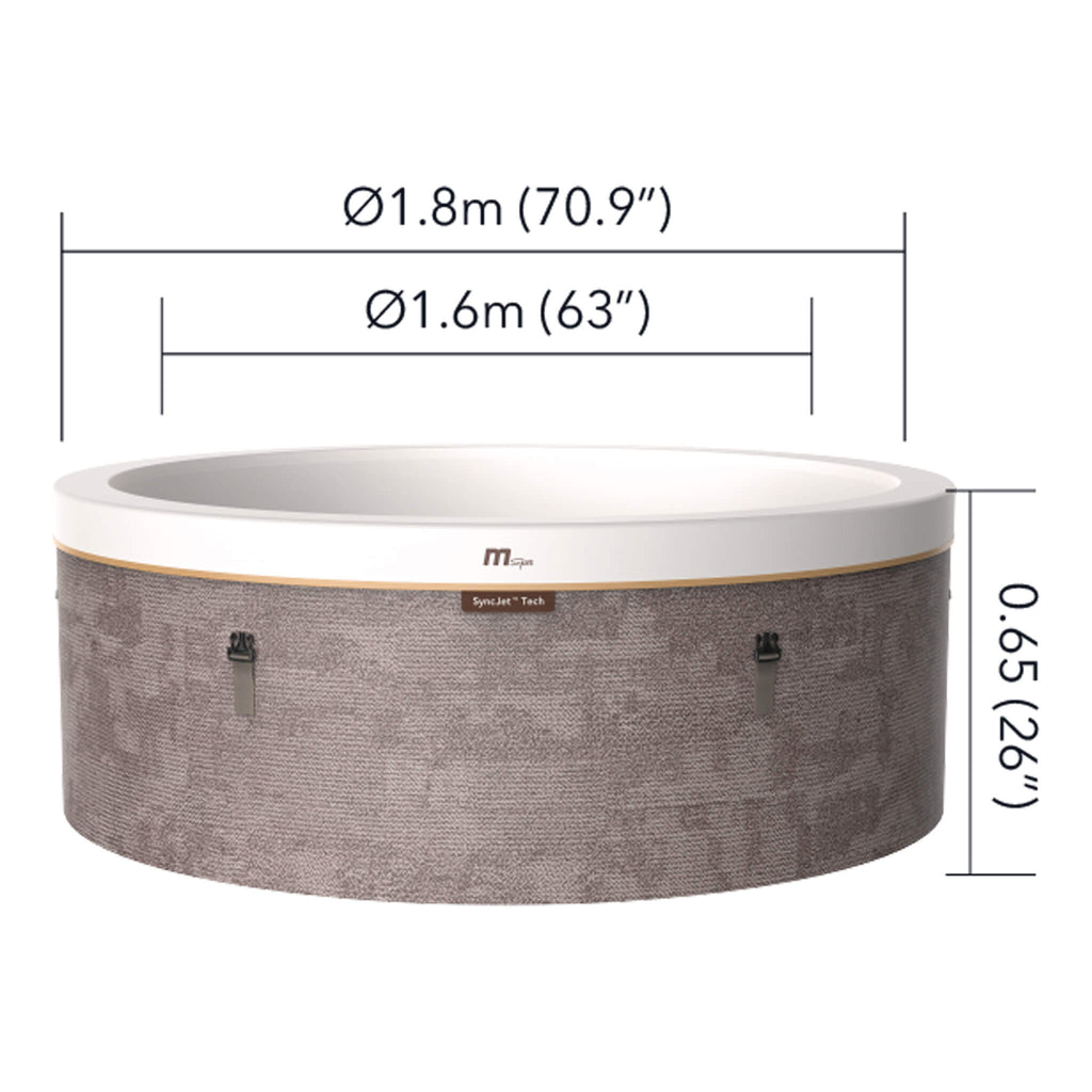 MSpa MSpa Cocoon Verto Series 6-Person Inflatable Round Hot Tub With Hydro Massage [F-CO066WE] (SAK50928) - Hot Tubs