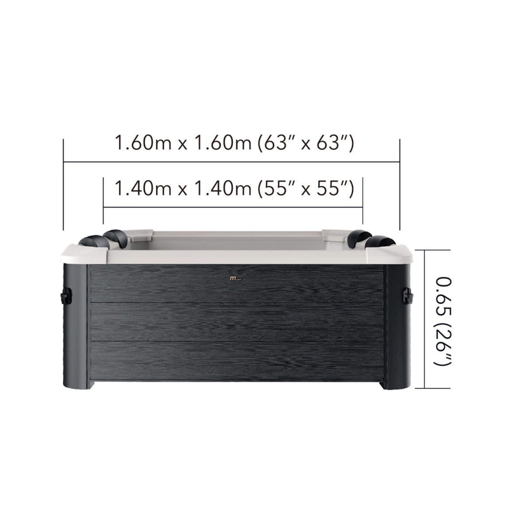 MSpa MSpa Oslo Supreme 6-Person 120 Jets Square Spa W/ LED Lights & Integrated App Control - Hot Tubs