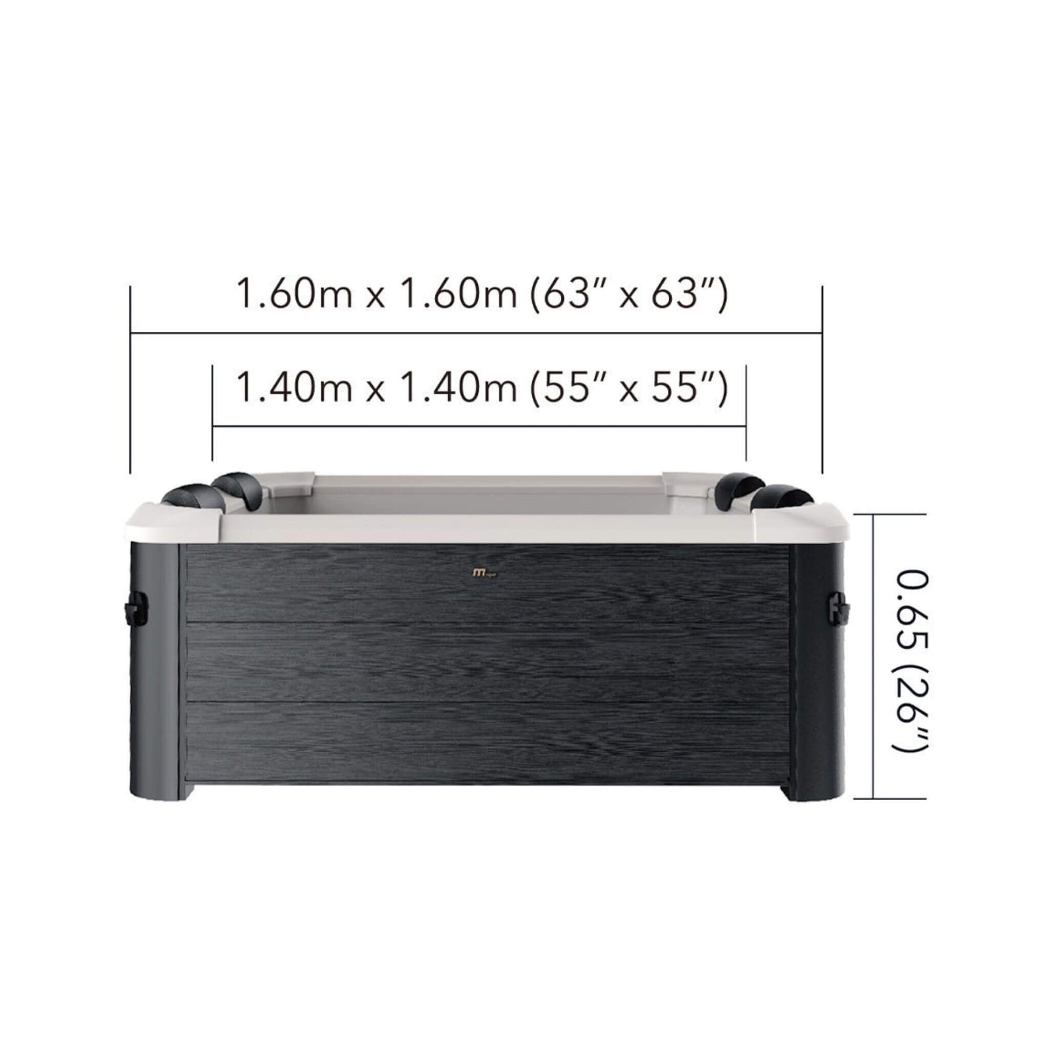 MSpa MSpa Oslo Supreme 6-Person 120 Jets Square Spa W/ LED Lights & Integrated App Control - Hot Tubs