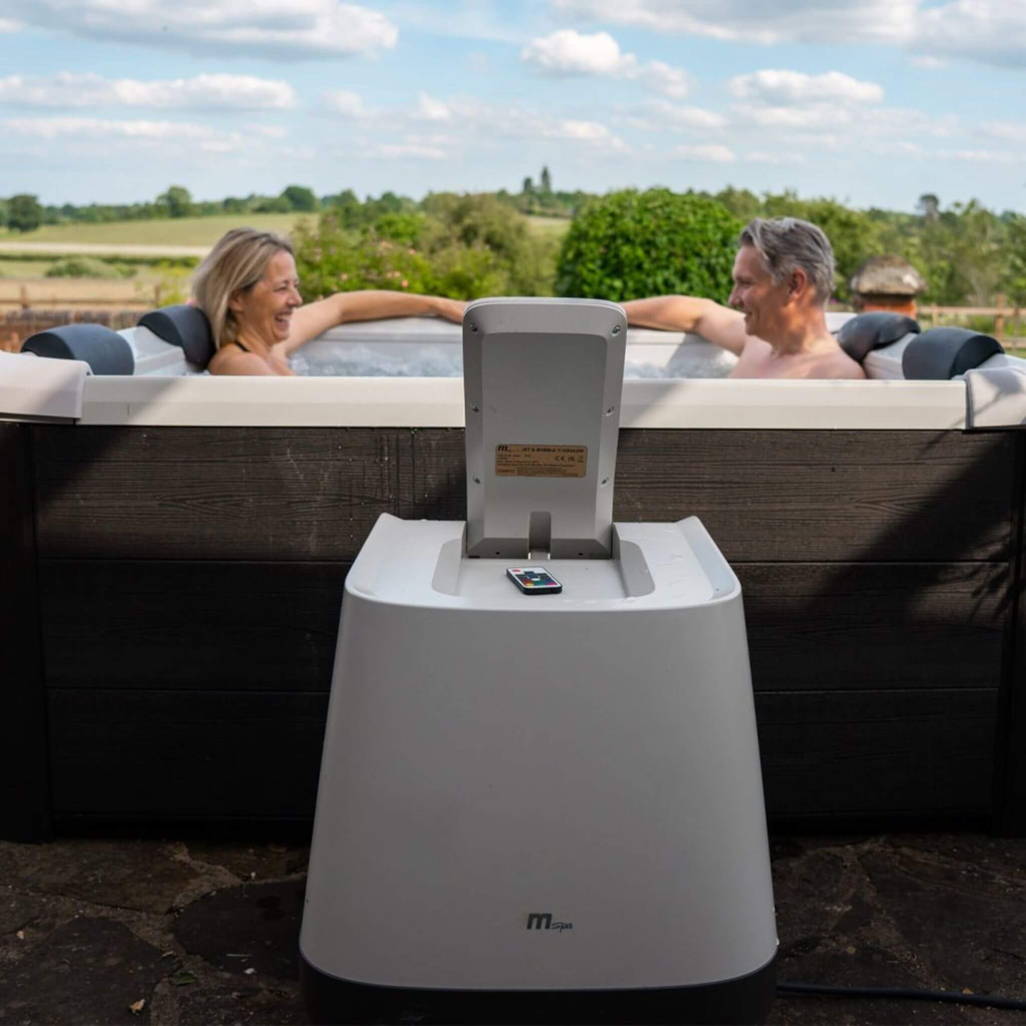 MSpa MSpa Oslo Supreme 6-Person 120 Jets Square Spa W/ LED Lights & Integrated App Control - Hot Tubs