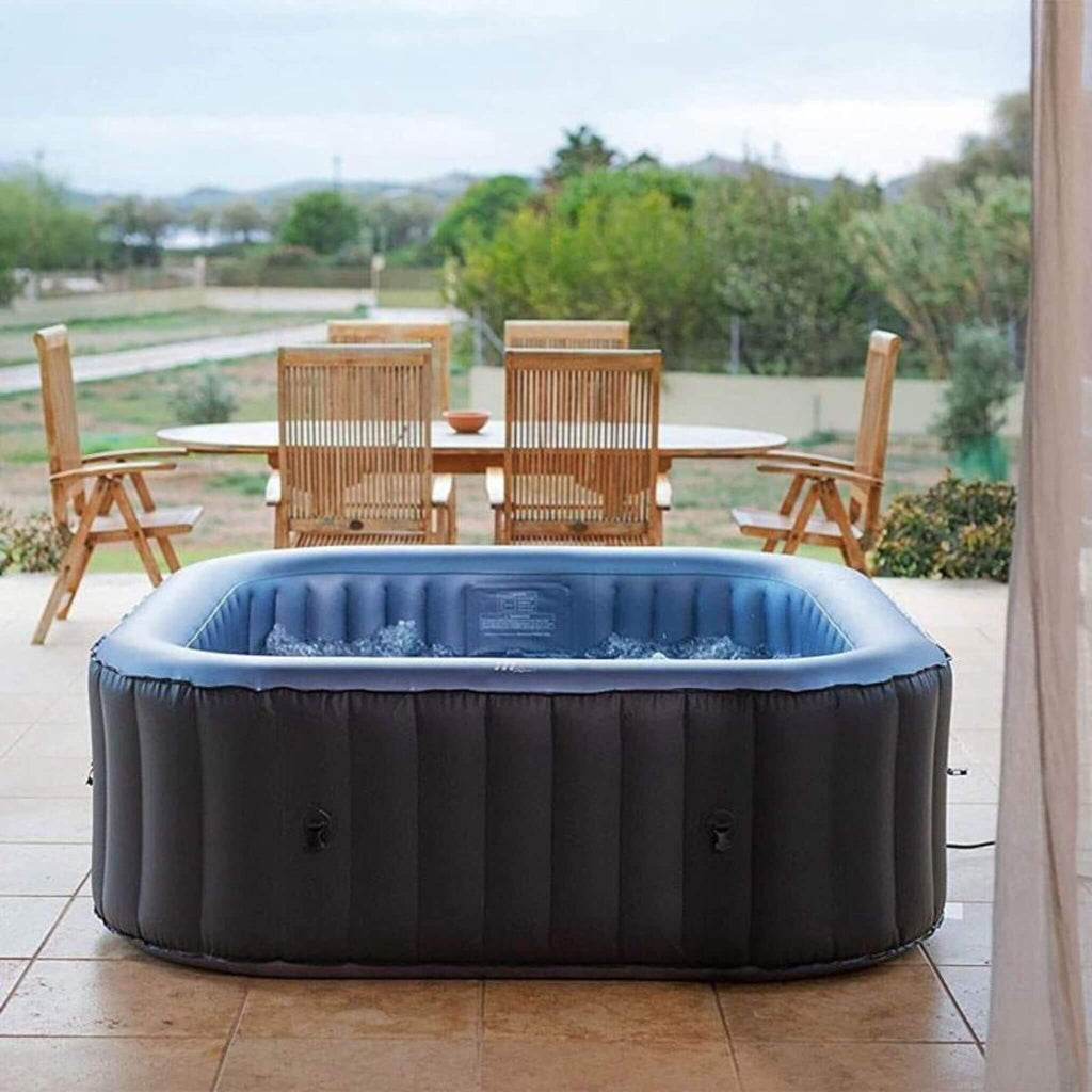 MSpa MSpa Tekapo Comfort Series 6-Person Inflatable Square Bubble Spa Hot Tub With 132 Bubble Jets - Hot Tubs