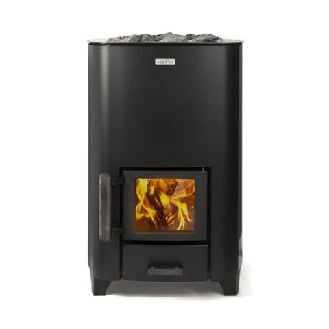 NARVI Narvi NC Black Wood-Burning Sauna Heater - Wood-Burning Sauna Heater