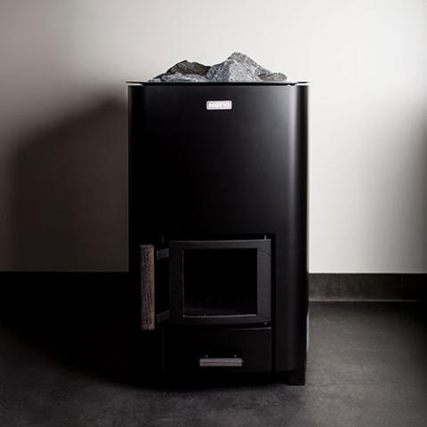 NARVI Narvi NC Black Wood-Burning Sauna Heater - Wood-Burning Sauna Heater